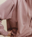 Plain color hoodie in mauve