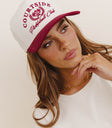 Burgundy cap