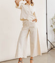 Wide legs pants in cream