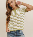 Short sleeves top in green