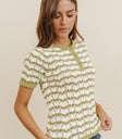 Knit top in green