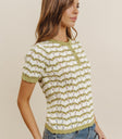 Round neck top in green