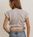 Plain color top in taupe