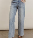 Straight legs denim in medium wash