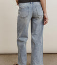 Two back pockets denim in medium wash