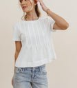 Short sleeves top in white