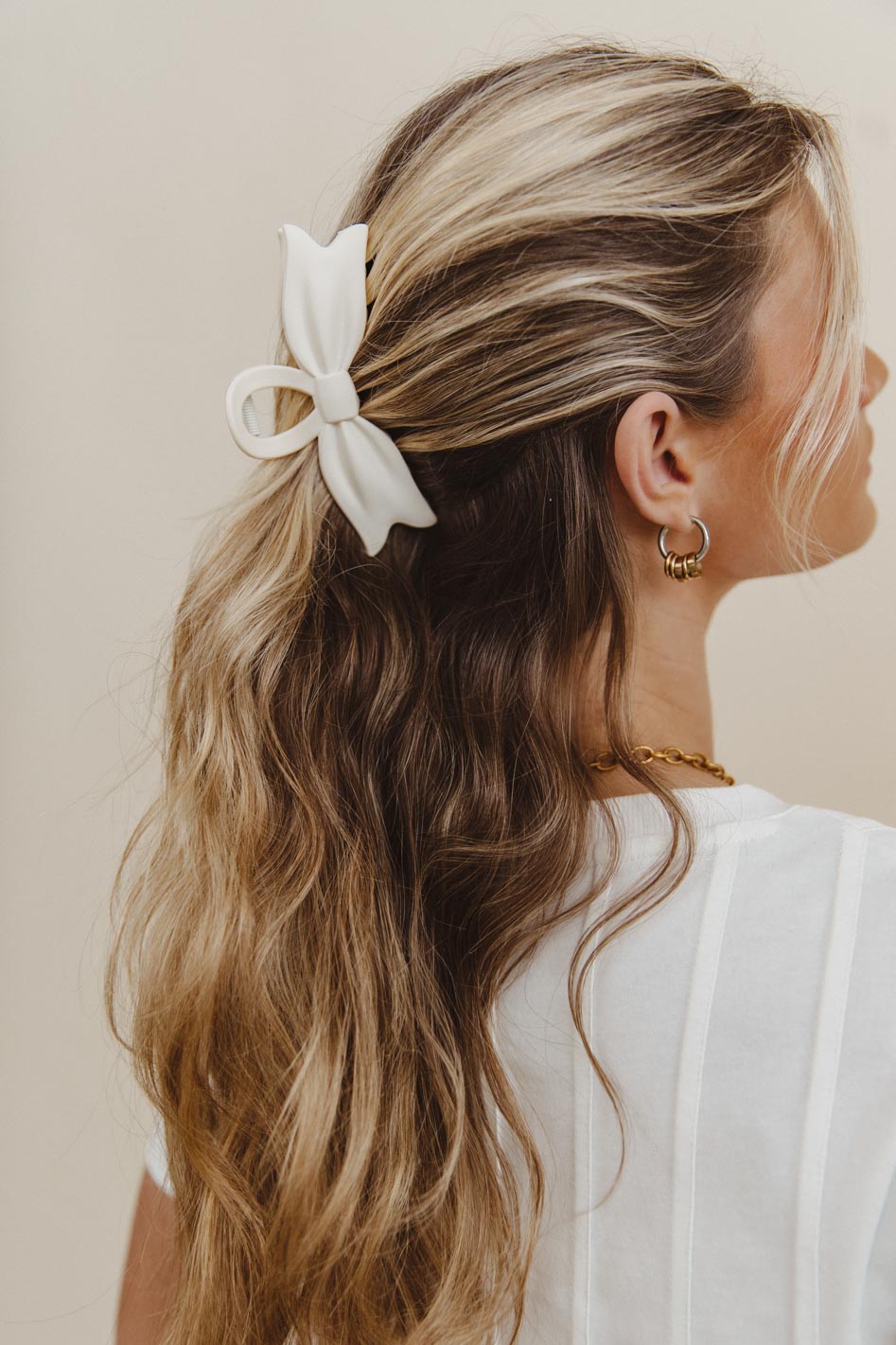 White hair clip