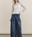 white top with mock neck