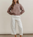 Long sleeves sweater in mauve