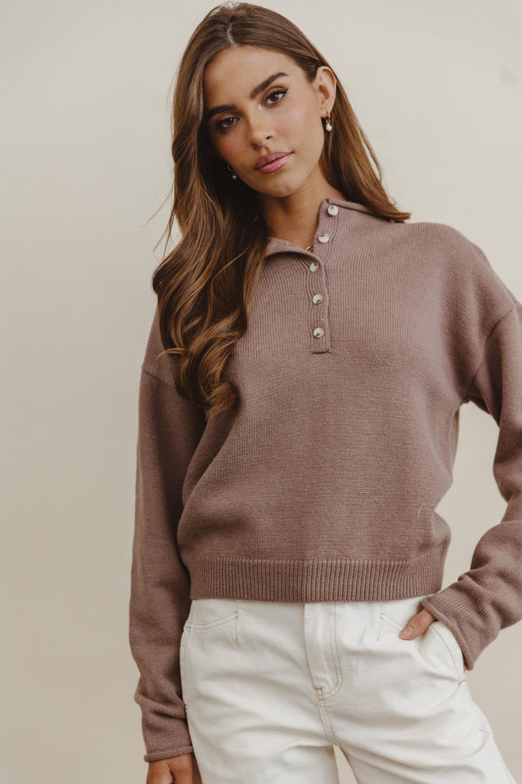 Sweater in mauve