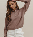 Knit top in mauve