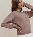 Round neck top in mauve