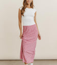 Round neck top in white
