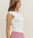 Short sleeves top in white