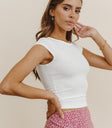 Knit top in white