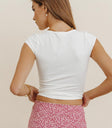 Plain color top in white