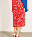 blue lace trim skirt