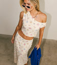 Midi length flower dress