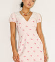 V neckline mini dress