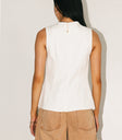 round neckline fitted vest
