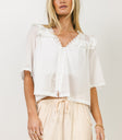 button down short sleeve blouse