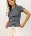 ribbed basic tee