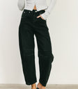 black barrel jeans