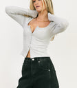 KNIT TOP IN GREY