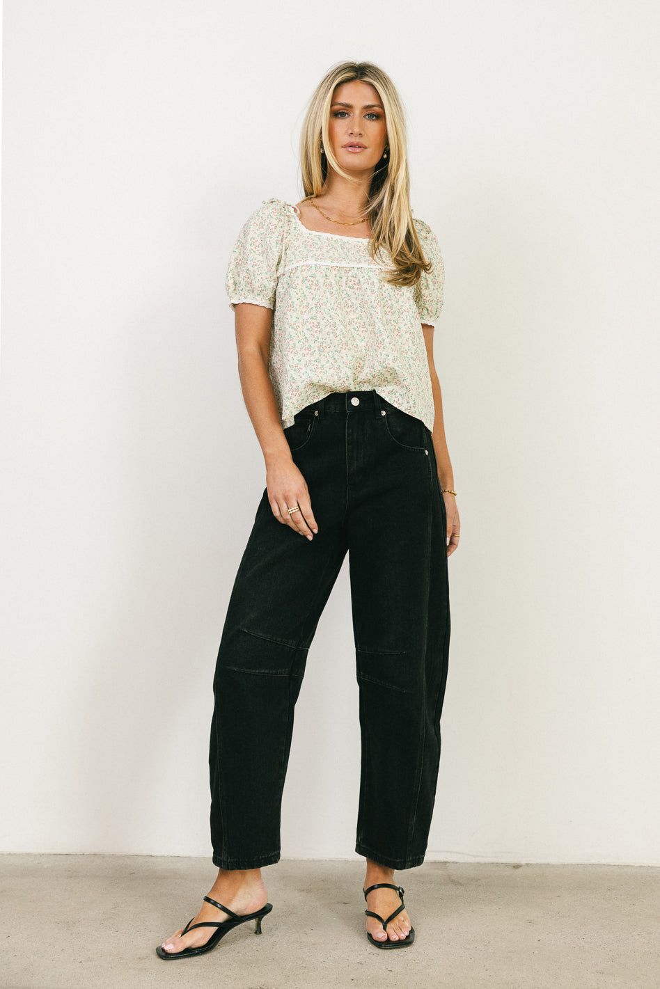 short sleeve floral blouse