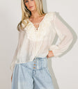 Calispell Sheer Collared Blouse