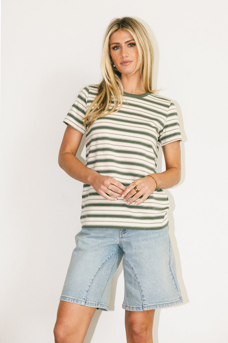 Knit top in sage