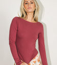 long sleeve knit top
