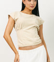 Tam Pleated Top in Ecru