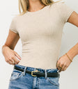 Joey Basic Top in Oatmeal