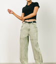 barrel jeans in olive