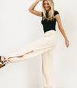 Avery Crinkle Joggers in Oatmeal
