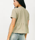 Short sleeves top in sage