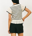 Plain color top in black