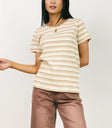 striped pattern on cream top
