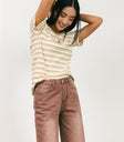 ribbed short sleeve top