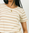 cream striped tee