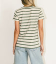 Striped top in sage