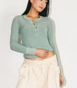 Knit top in sage
