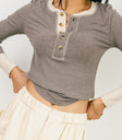 Knit top in brown