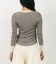 Plain color top in brown