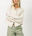 round neckline cardigan