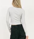 long sleeve heather grey top