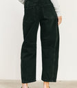 black barrel denim jeans