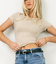 oatmeal short sleeve shirt