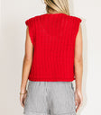 Red knit top